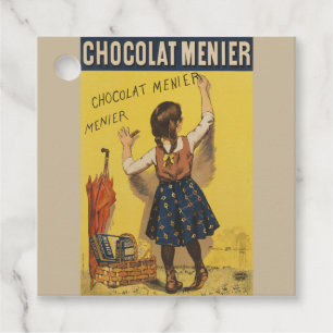 Vintage Chocolat Menier französisches Poster Bouis Geschenkanhänger