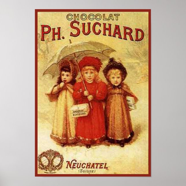 Vintage Chocolate Ph. Suchard Ad Poster (Vorne)