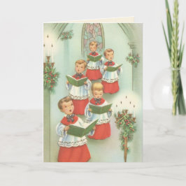 Vintage Choir Boys Christmas Feiertagskarte