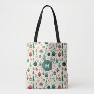 Vintage-Christbaumschmuck-Muster Retro-Weihnachten Tasche
