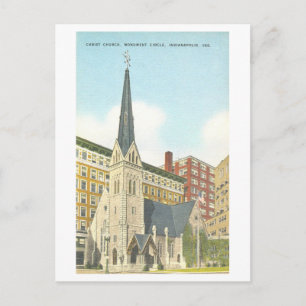 Vintage Christkirchenkathedrale, Indianapolis Postkarte