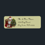 Vintage Christmas Address Labels<br><div class="desc">Maßgeschneiderte Weihnachtsmarken! Selbstknüppel und in verschiedenen Größen!</div>