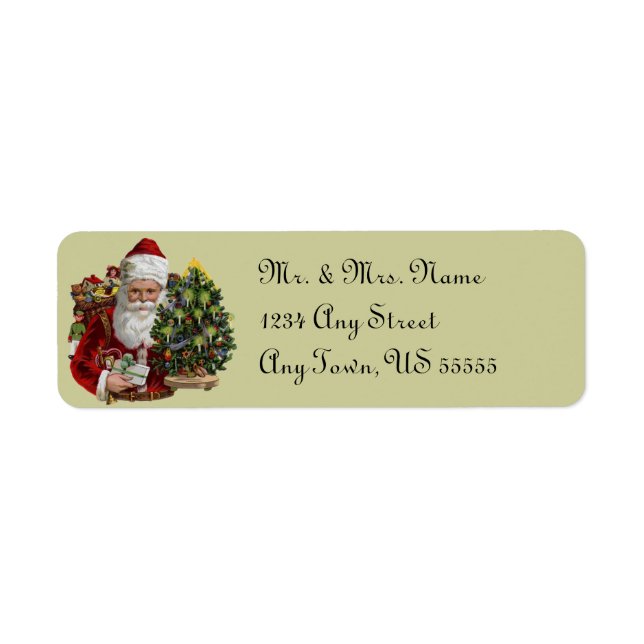 Vintage Christmas Address Labels (Vorne)