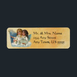 Vintage Christmas Angel Address Labels<br><div class="desc">Maßgeschneiderte Viktorianische Weihnachtsmarken! Selbstknüppel und in verschiedenen Größen! Einfach zu personalisieren!</div>