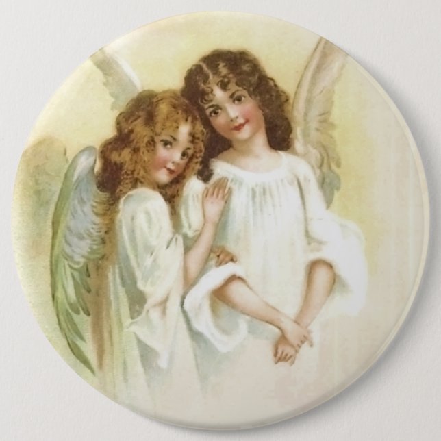Vintage Christmas Angel Button (Vorderseite)