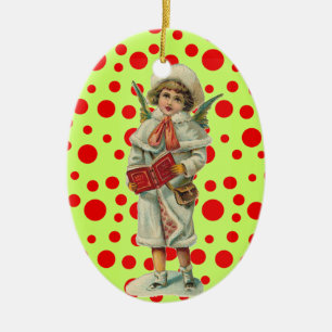 Vintage Christmas Angel Keramikornament