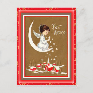 Vintage Christmas Angel Postcard Feiertagspostkarte