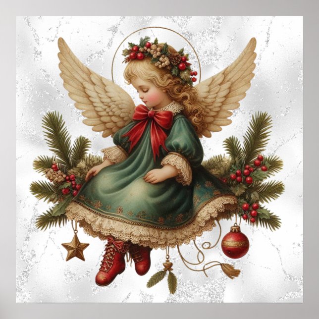 Vintage Christmas Angel Poster (Vorne)