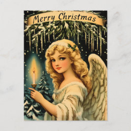 Vintage Christmas Angel Postkarte