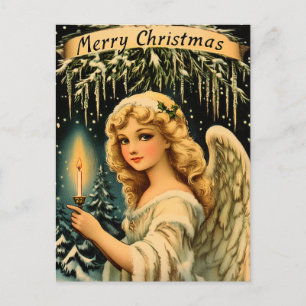 Vintage Christmas Angel Postkarte