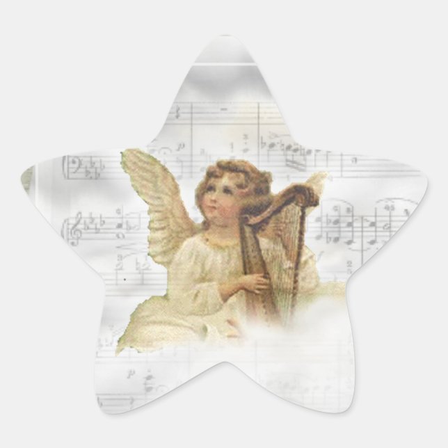 Vintage Christmas Angel Sticker (Vorderseite)