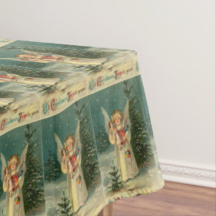 Vintage Christmas Angel Tischdecke