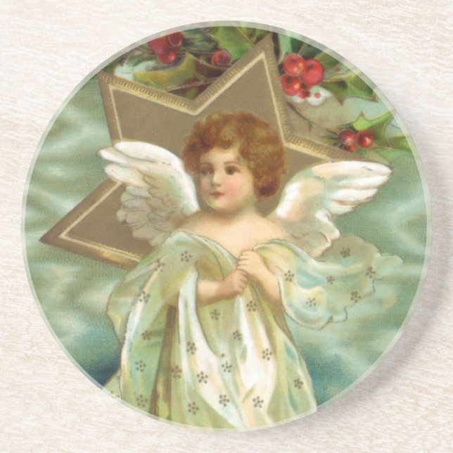 Vintage Christmas Angel Untersetzer (Vorne)