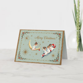 Vintage Christmas Angels   Feiertagskarte