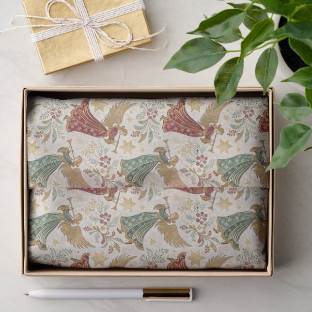 Vintage Christmas Angels Seidenpapier (Geschenk)