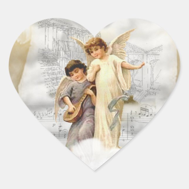 Vintage Christmas Angels Sticker (Vorderseite)