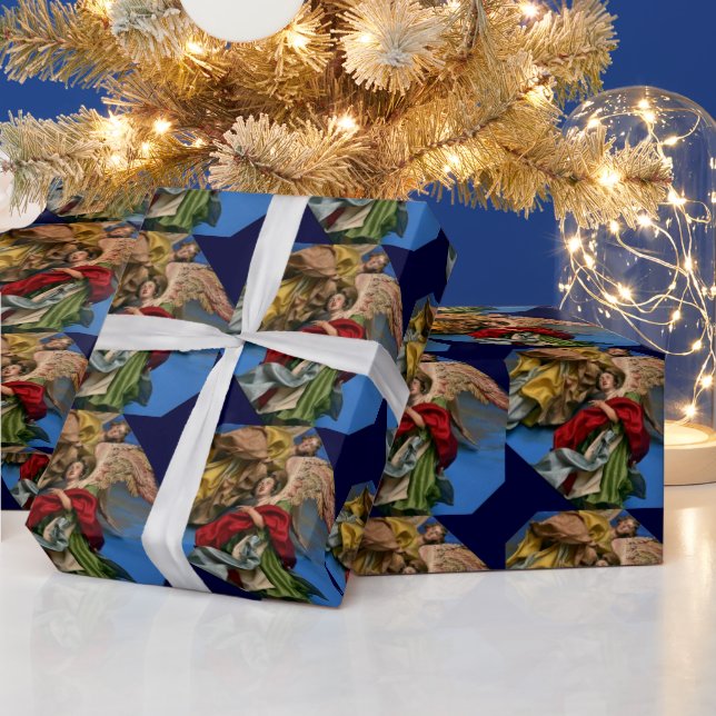 Vintage Christmas Angels Wrapping Paper Geschenkpapier (Feiertage)