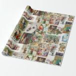 Vintage Christmas Antique Collage Geschenkpapier<br><div class="desc">Eine wunderschöne Sammlung antiker Weihnachtsbilder,  die in einer Collage entworfen wurden. Perfektes Design für alle,  die sich mit der Vergangenheit beschäftigen. Ideal Weihnachtsgeschenk und Dekoration für die festliche Urlaubssaison.</div>