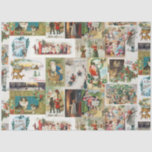 Vintage Christmas Antique Collage Seidenpapier<br><div class="desc">Eine wunderschöne Sammlung antiker Weihnachtsbilder,  die in einer Collage entworfen wurden. Perfektes Design für alle,  die sich mit der Vergangenheit beschäftigen. Ideal Weihnachtsgeschenk und Dekoration für die festliche Urlaubssaison.</div>