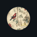 Vintage Christmas Birds Holly Berry Magnet<br><div class="desc">Weihnachtsberry,  Äste und Vögel.</div>