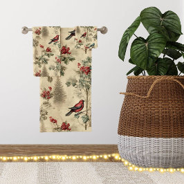 Vintage Christmas Blue Jay Red Mockingbird