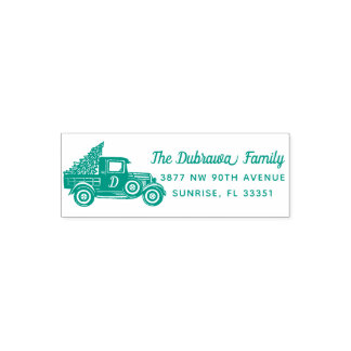 Vintage Christmas Car Permastempel