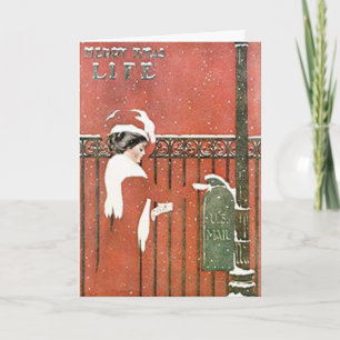 Vintage Christmas Card Feiertagskarte