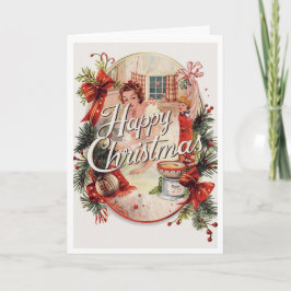 Vintage christmas card karte