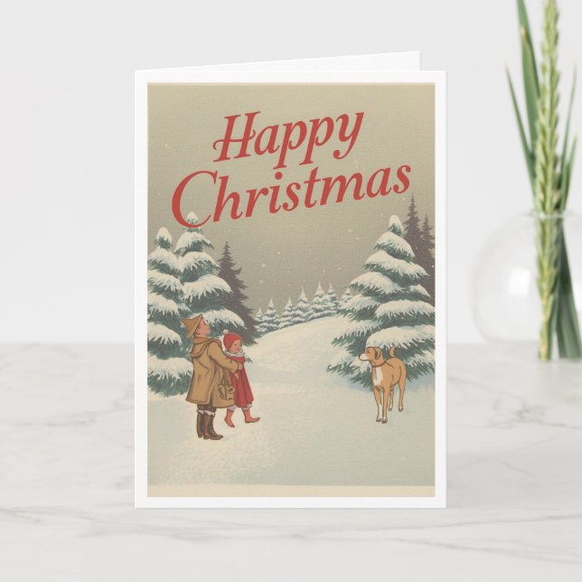 Vintage christmas card karte (Vorderseite)