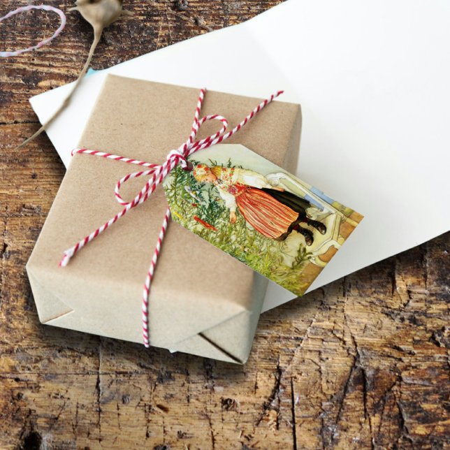 Vintage Christmas Carl Larsson Schwedisch Geschenkanhänger (Von Creator hochgeladen)