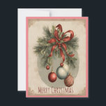 Vintage Christmas Charm Einladung<br><div class="desc">Weihnachtsweihnachtsarm Eine nostalgische Reise mit unserer "Vintage Christmas Charm" Illustration. Dieses JPG-Kunstwerk vereint das Wesen einer vergangenen Epoche mit klassischen Motiven,  gedämpften Tönen und einer Touch der Nostalgie vor einem transparenten Hintergrund und verleiht Ihrer Ferienzeit Vintagen Charme. #VintageChristmas #ChristmasCharm #NostalgiaArt #MuteTones #JPGIllustration #BygoneEra</div>