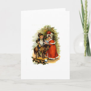 Vintage Christmas Children Feiertagskarte