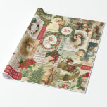 VINTAGE CHRISTMAS COLLAGE GESCHENKPAPIER<br><div class="desc">Moderne Weihnachtscollage aus alten Postkarten.</div>