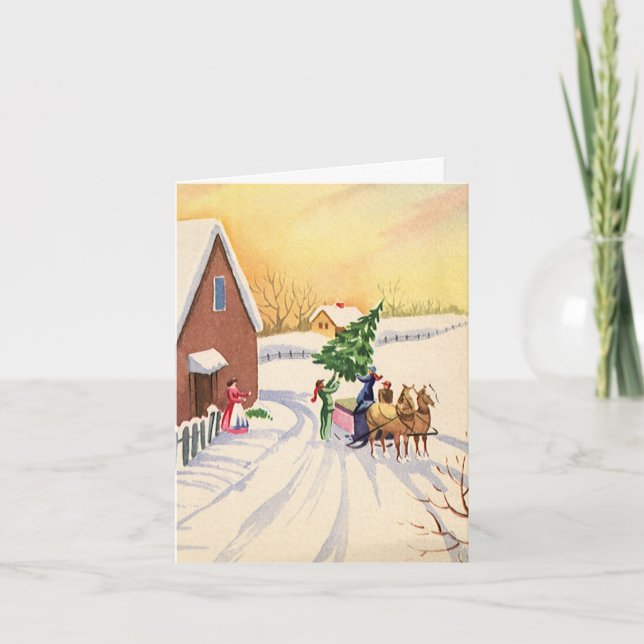 Vintage Christmas Danke (Vorderseite)