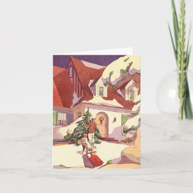 Vintage Christmas Danke (Vorderseite)