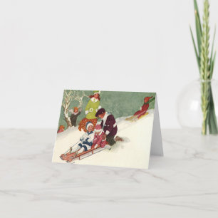 Vintage Christmas Danke Feiertagskarte