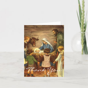 Vintage Christmas Danke Feiertagskarte