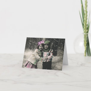 Vintage Christmas Danke Feiertagskarte