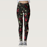 Vintage Christmas Element Muster Leggings<br><div class="desc">Vintage Weihnachtselemente Muster Leggings.</div>