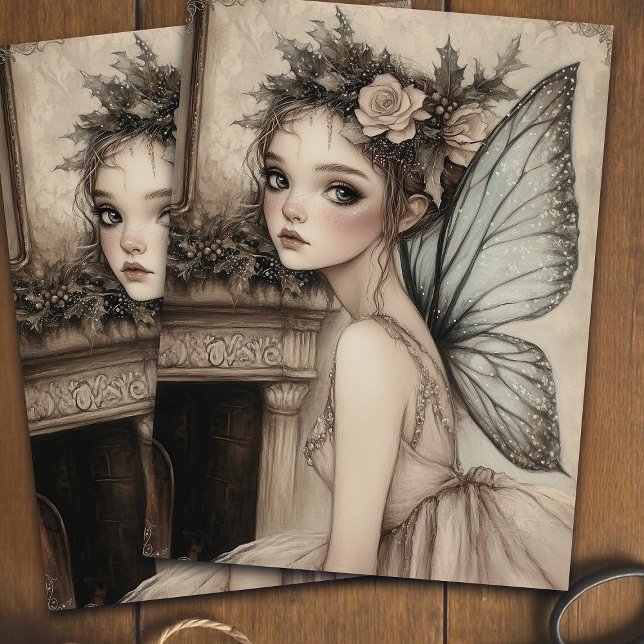 Vintage Christmas Fairy Ballerina Decoupage Seidenpapier (Von Creator hochgeladen)