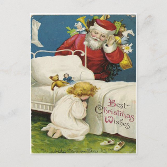 Vintage Christmas Feiertagspostkarte (Vorderseite)