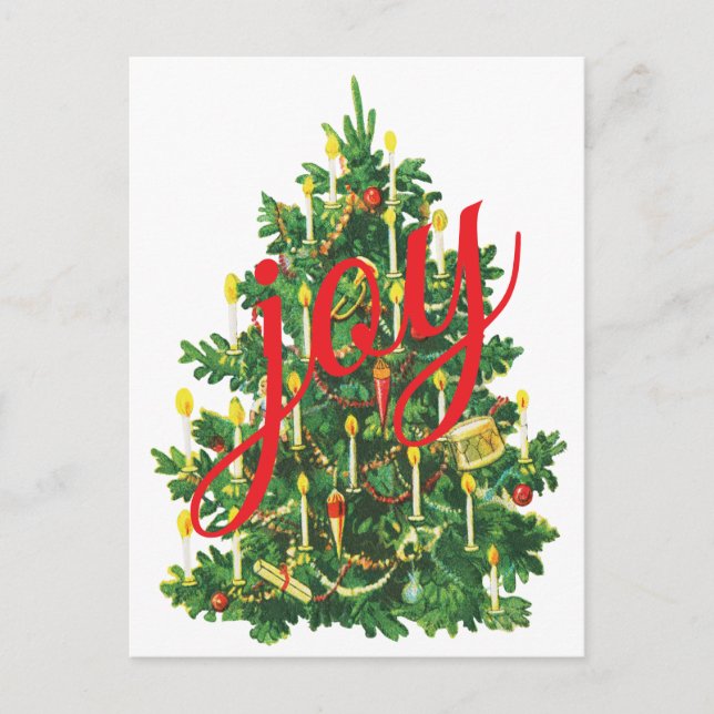 Vintage Christmas Feiertagspostkarte (Vorderseite)