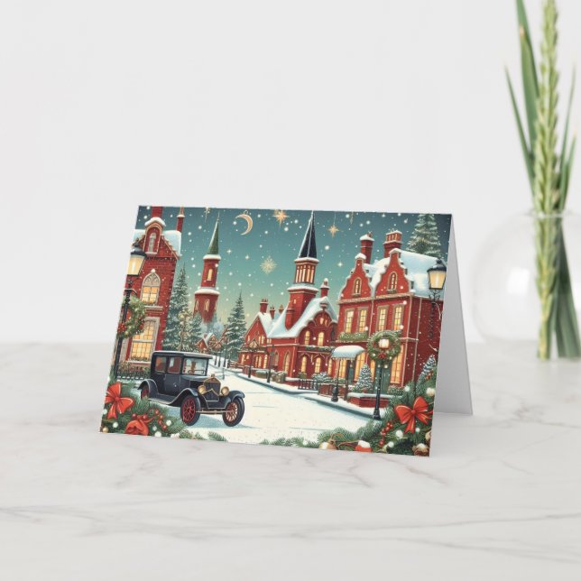 VINTAGE CHRISTMAS FOR ANYONE DANKESKARTE (Vorderseite)