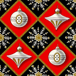 Vintage Christmas Harlequin Pattern Geschenkpapier