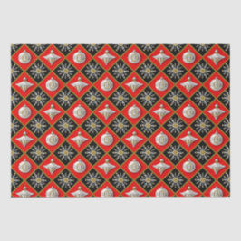 Vintage Christmas Harlequin Pattern Seidenpapier