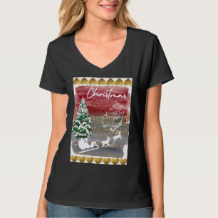 Vintage-Christmas-Hausflagge  T-Shirt
