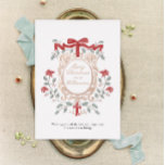 Vintage Christmas Holiday Gold Crest Folien Feiertagskarte<br><div class="desc">A vintage, elegant take on a custom holiday card. A custom non-photo card, perfect for family holiday cards, Christmas cards for businesses, or family and friends. This card features a vintage foil crest with hand drawn watercolor greenery and ribbon. Appropriate and all-inclusive for Christmas, Hanukkah, and all beliefs and families....</div>