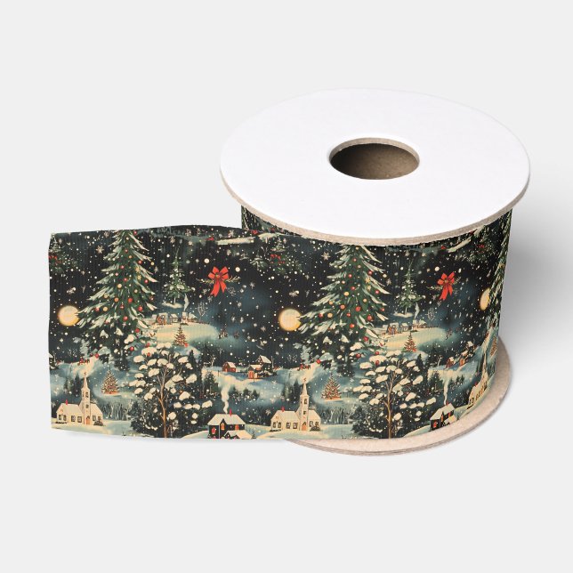 Vintage Christmas Holiday Ripsband (Spule)