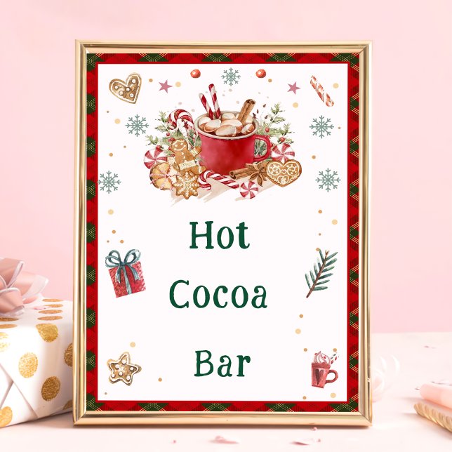 Vintage Christmas Hot Cocoa Bar Sign Poster (Von Creator hochgeladen)