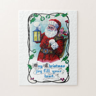 Vintage Christmas Joy Santa Claus